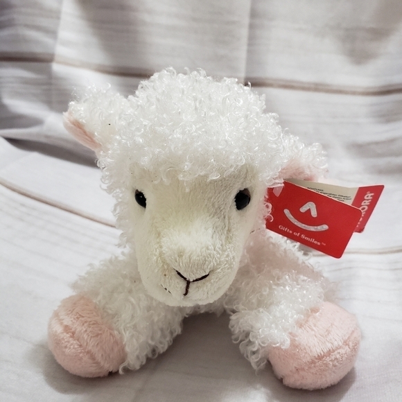 Aurora Lana Lamb Mini Flopsie 8 Inch Plush Stuffed Animal Toy Year 2015 #31181 - Picture 1 of 7